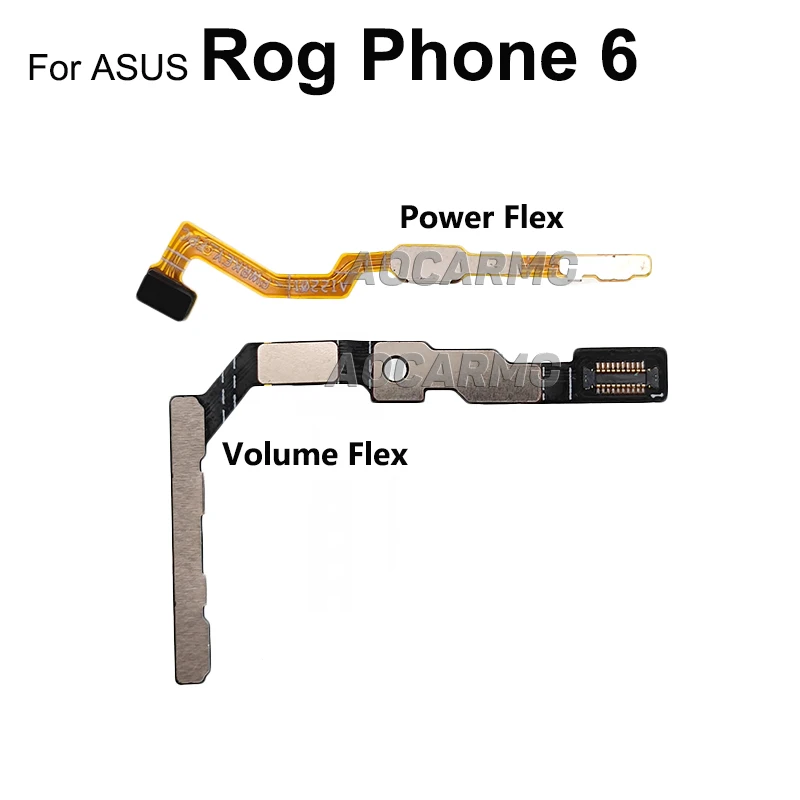 Aocarmo For ASUS ROG Phone 6 ROG6 Power On off + Volume Bottons Flex Cable Repair Replacement Part
