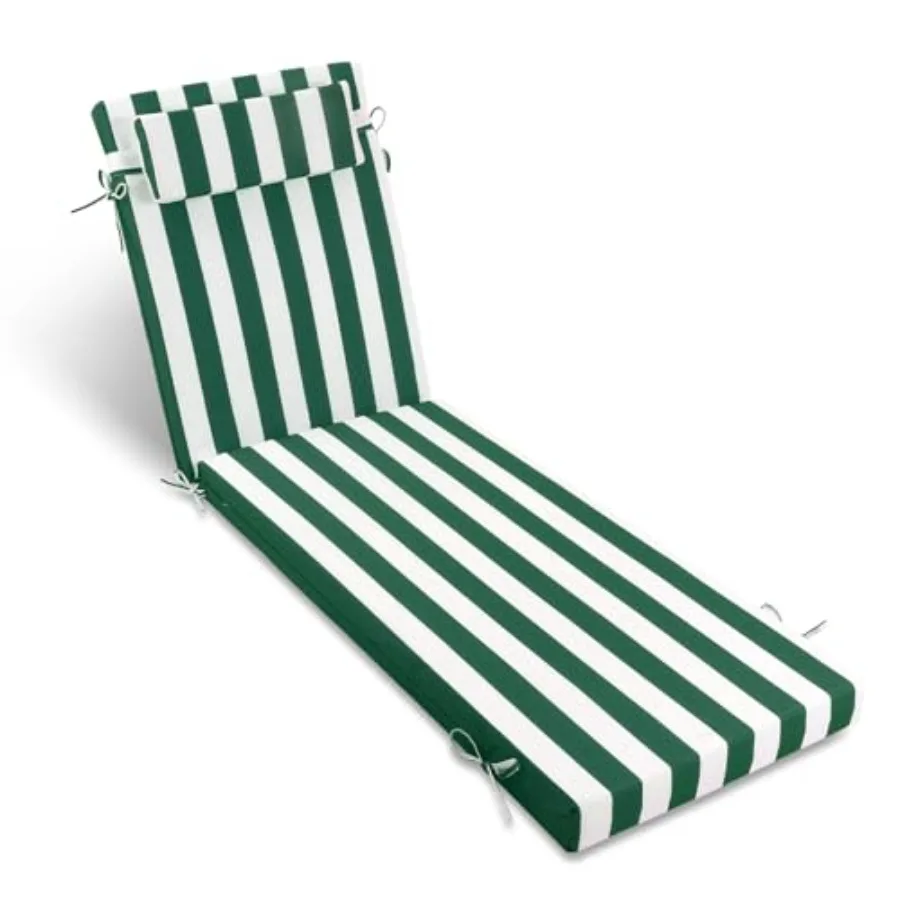 

Outdoor Patio Chaise Lounge Cushion with Headrest, with 100% Polyester Comfortable and Stylish Patio Cushion "72 * 21"