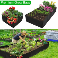 Flowerpot 4/8 Pockets For Vegetables Flowers Felt Square Plant Grow Bags Raised Garden Bed Rectangular Planting Bag Multi-grid