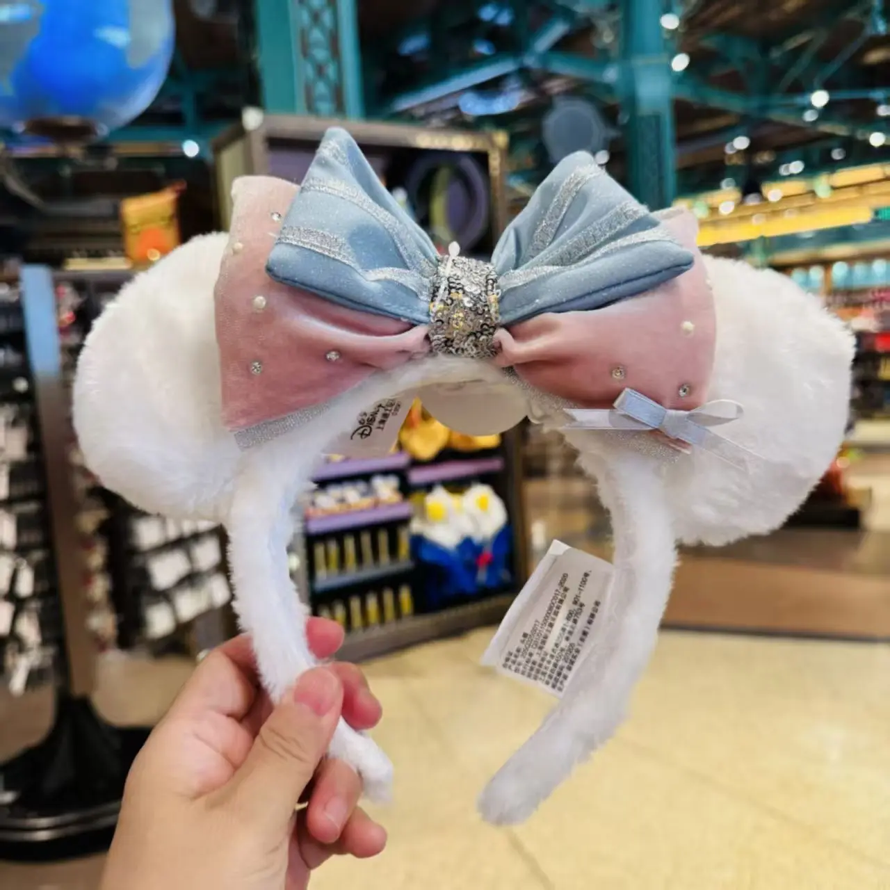 

New Disney Mickey Plush Headband Cartoon Face Wash Anti Slip Headband Amusement Park Photo Headpiece Girl Gift