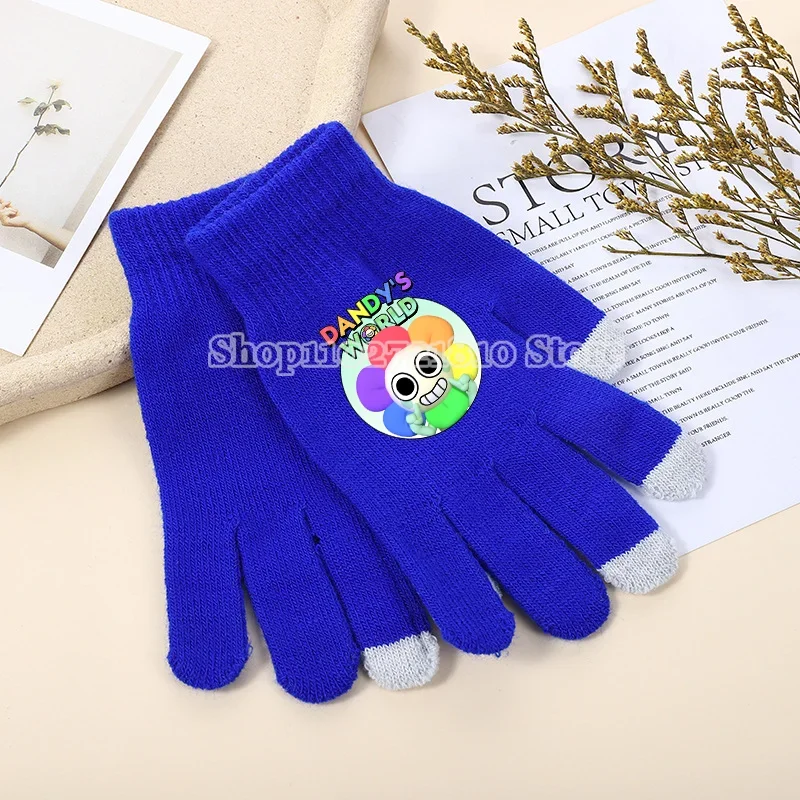Dandys Worlds Gloves Cartoon Anime Figure Glove Adult Touch Screen Full Fingers Mittens Winter Warm Accessories Birthday Gifts