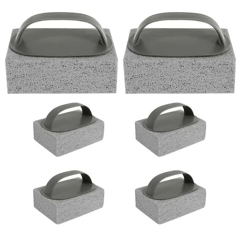 ABWR-For Barbeque Remove Grease Oil Stains Grill Cleaning Pumice Stone 6 Pack With Cleaner Brick Block BBQ Cleaning Tool