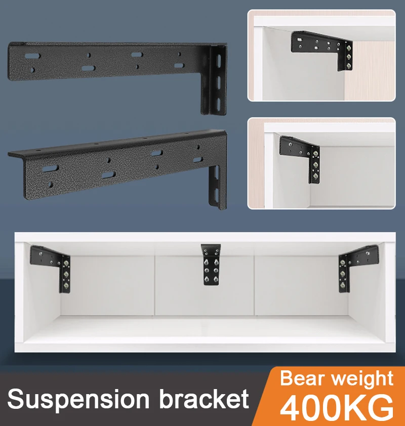 2Pcs 230-450mm Shelf Wall Bracket TV Suspension Brackets Heavy Duty Shelf Bracket for Table Work Space Saving Cabinet  Bracket