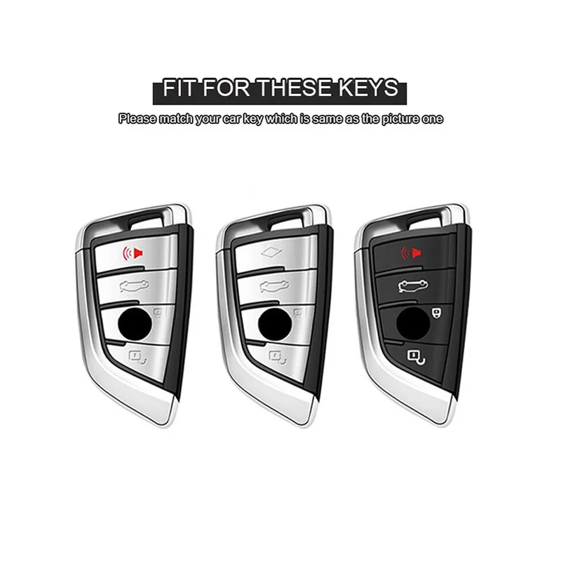 Z+ For BMW X1 X3 X5 X6 2 5 6 7 Series Leather Car Remote Key Holder Fob Case Cover