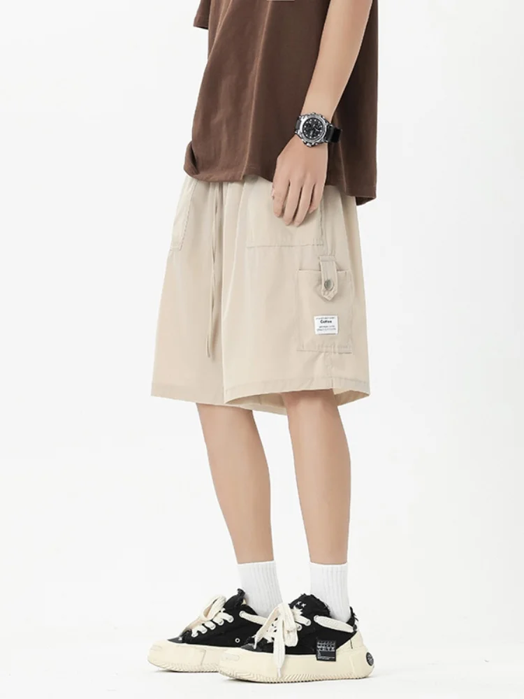 

Ice Silk Loose Fit Casual orts Men's Summer Thin Straight Leg Workwear Five-Point Pants Teenage Sports Qui Dry Lightweight