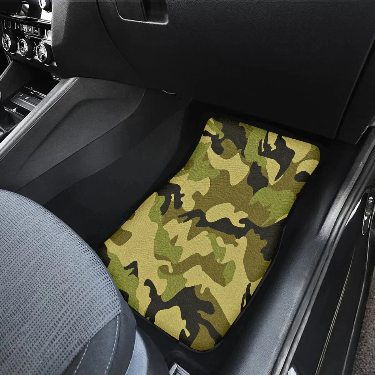 Brand Design Color Camouflage Design Set of 4Pcs Car Floor Mats for Women Non-Slip Car Accessories Front and Back Carpet Durable