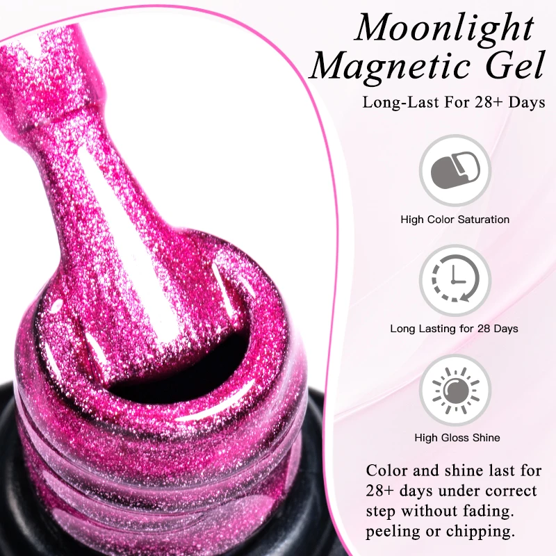 7ml 달빛 크리스탈 고양이 마그네틱 젤 매니큐어 바다 블루 시리즈 젤리 글리터 UV 젤 바니시 여름 손톱 매니큐어