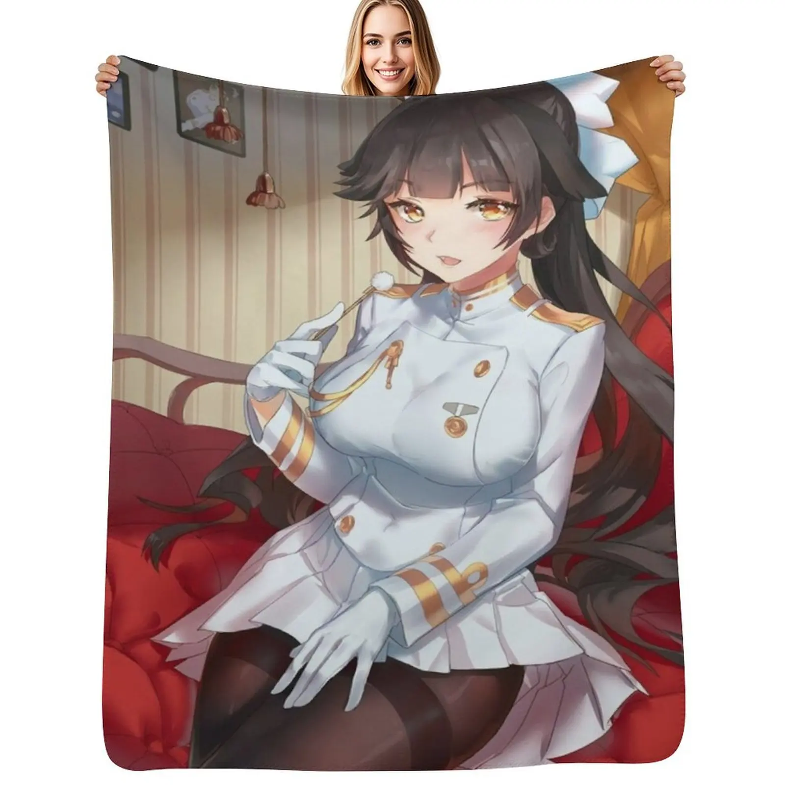 Azur Lane - Takao Throw Blanket Soft Home Decor Blanket for Couch Bedroom
