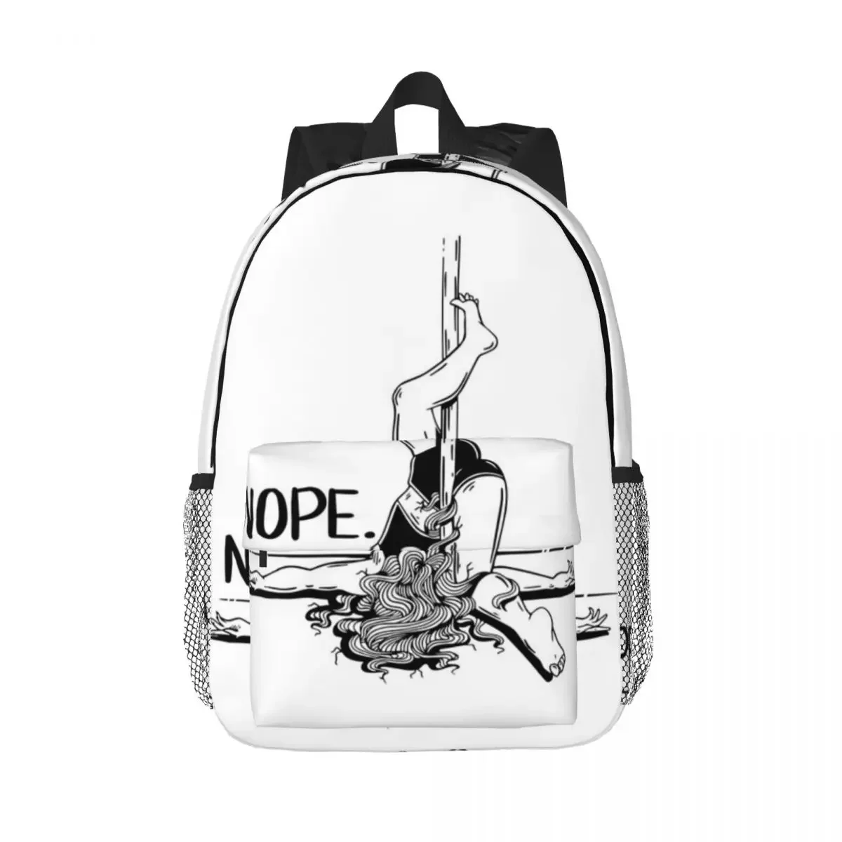 Pole Dance NOPE - Black Backpacks Boys Girls Bookbag Casual Children School Bags Laptop Rucksack Shoulder Bag Large Capacity