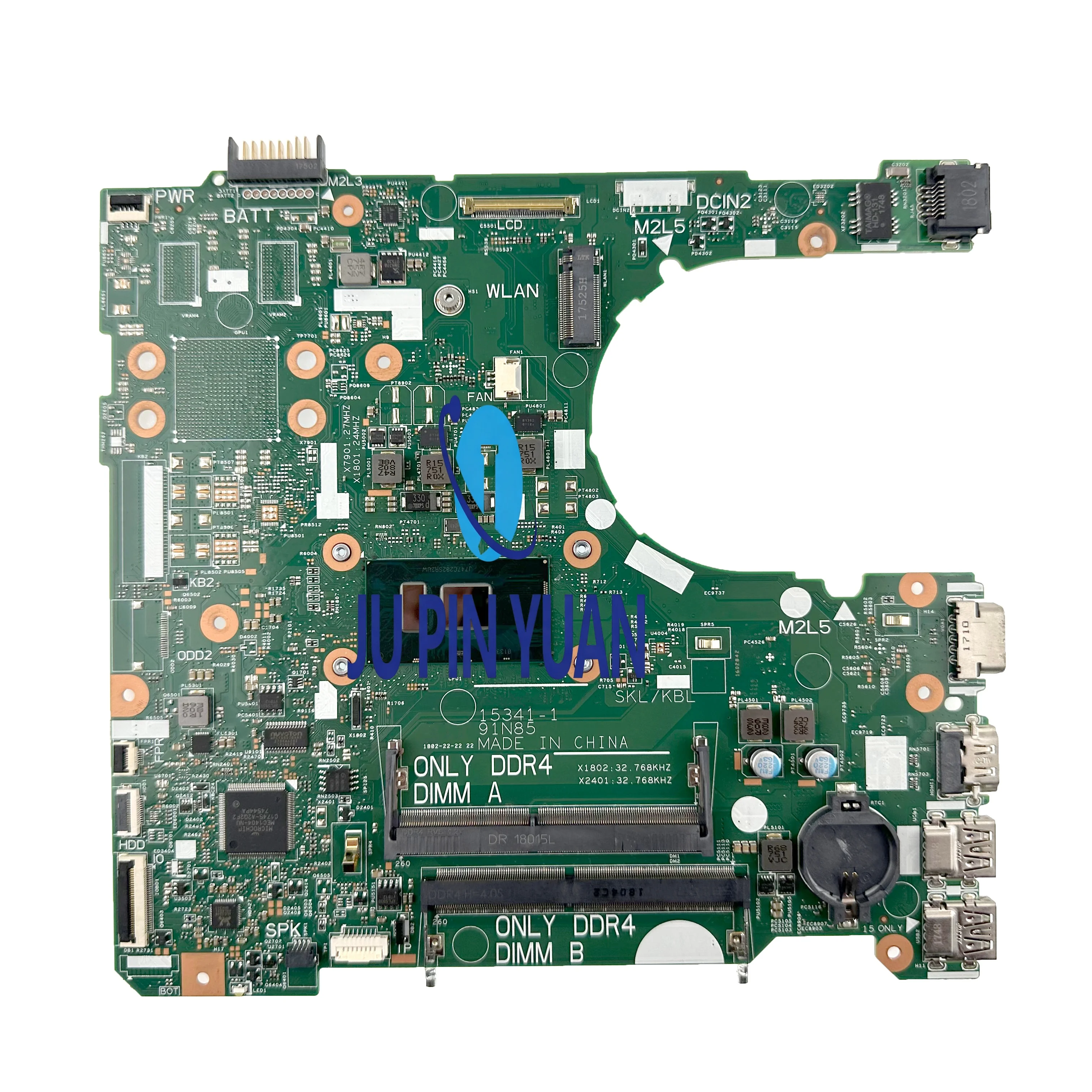 CN-0RY2Y1 For DELL Inspiron 14 3468 15 3568  3576 3476 3567 Laptop Motherboard 15341-1 91N85 WITH I3/I5/I7 CPU 100% Full Tested