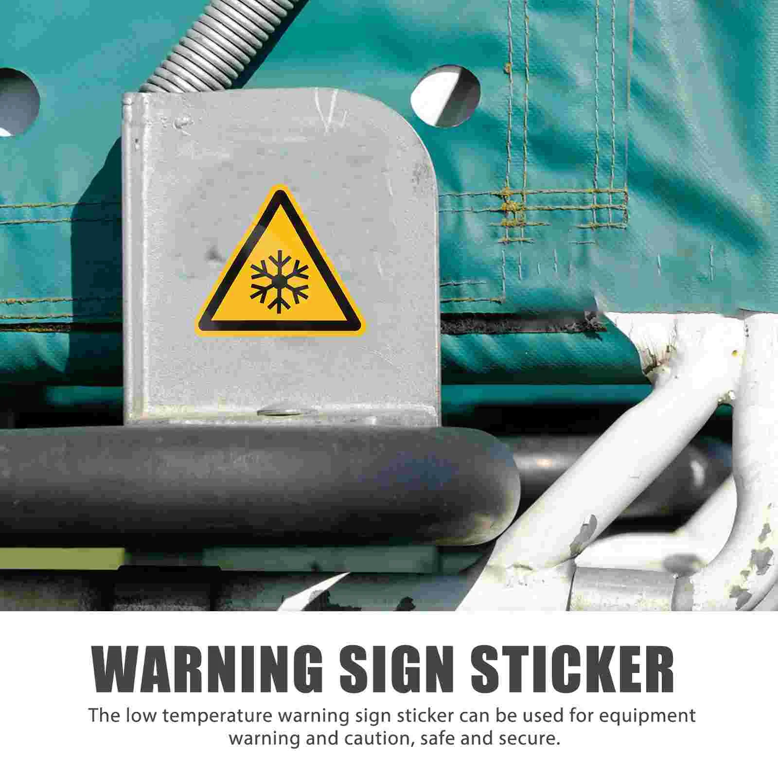 3 Pcs Warning Stickers Equipment Label Low Temp Labels Sign Caution Temperature Self-adhesive Vinyl