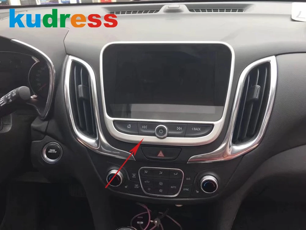 For Chevrolet Holden Equinox 2018 2019 2020 2021 Matte Car Interior Console GPS Navigation Frame Cover Trim Sticker Accessories