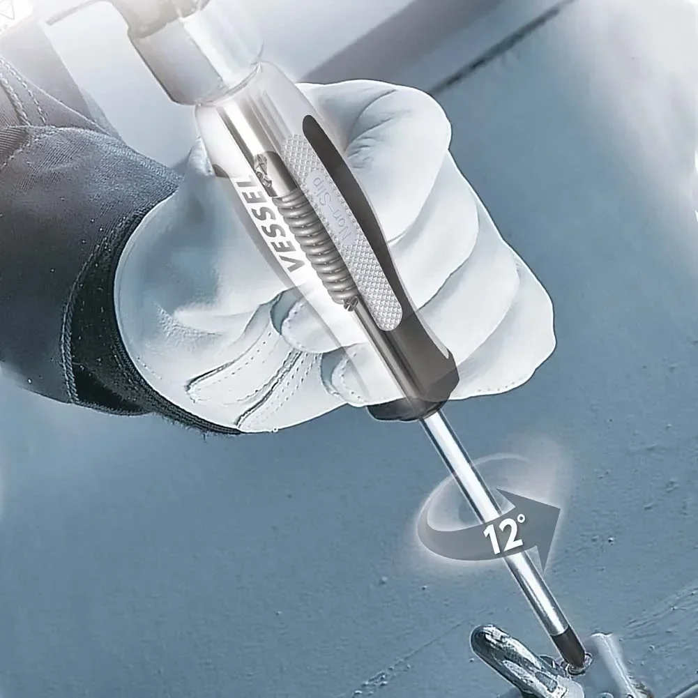 VESSEL N0.980 سلسلة MEGADORA IMPACTA فيليبس JIS مفك تأثير مفك أدوات يدوية يابانية #4