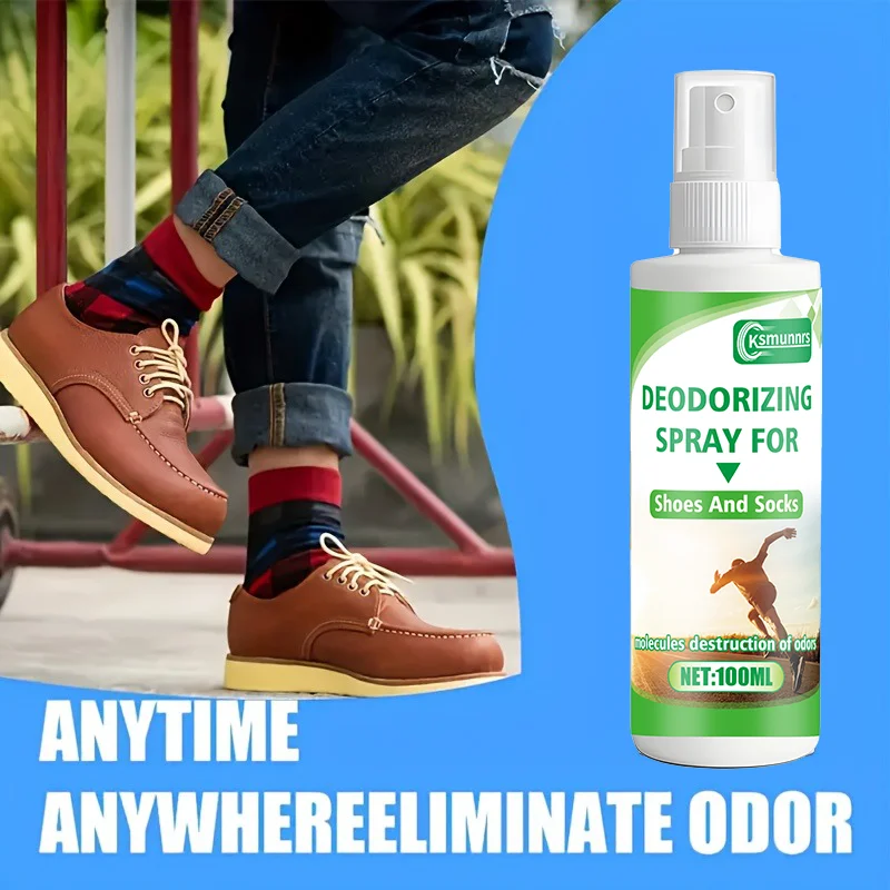 

Shoe deodorizing spray - Chemical-free formula, suitable for sensitive beige shoes - Instantly eliminates sweat odor, leaves a l
