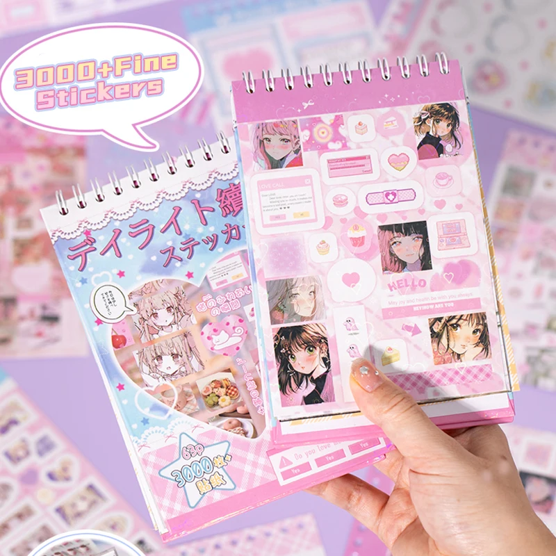 

Mr Paper,3000pcs kawaii Decorative Stickers Laptop Kpop Toplader Photocard Sticker Kids Gift Stationery stickers supplies