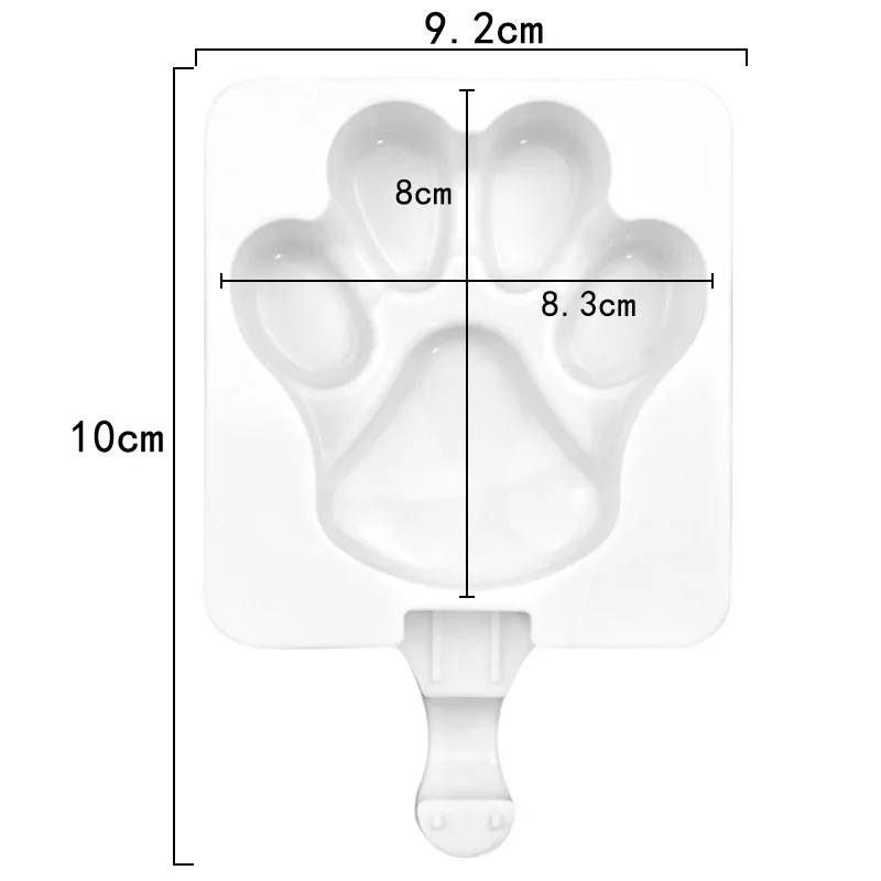 3/4-Cavity Baking Mini Silicone Ice Cream Molds Popsicle Molds Cake chocolate Cakesicle Mold for DIY Ice Pops Love