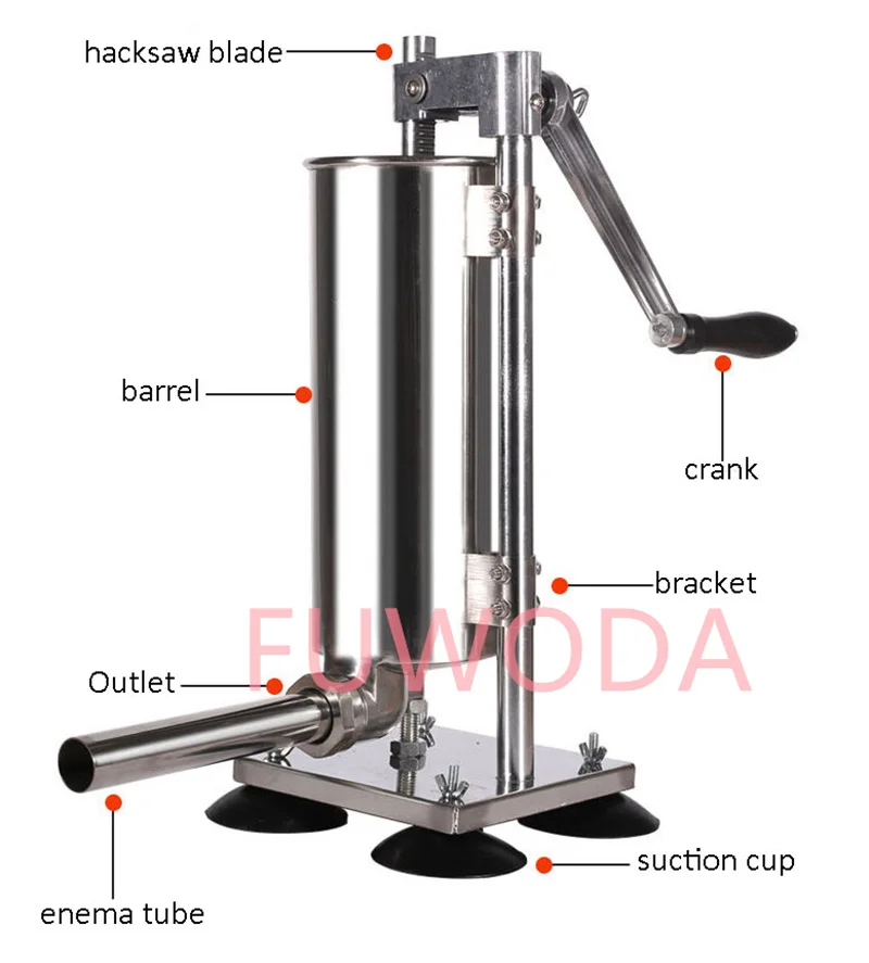 Description Picture 6 of itemVertical Manual Sausage Stuffer Machine Home Sausage Stuffer Food Filling Processors Machine Hot Selling Kitchen Meat Tool
