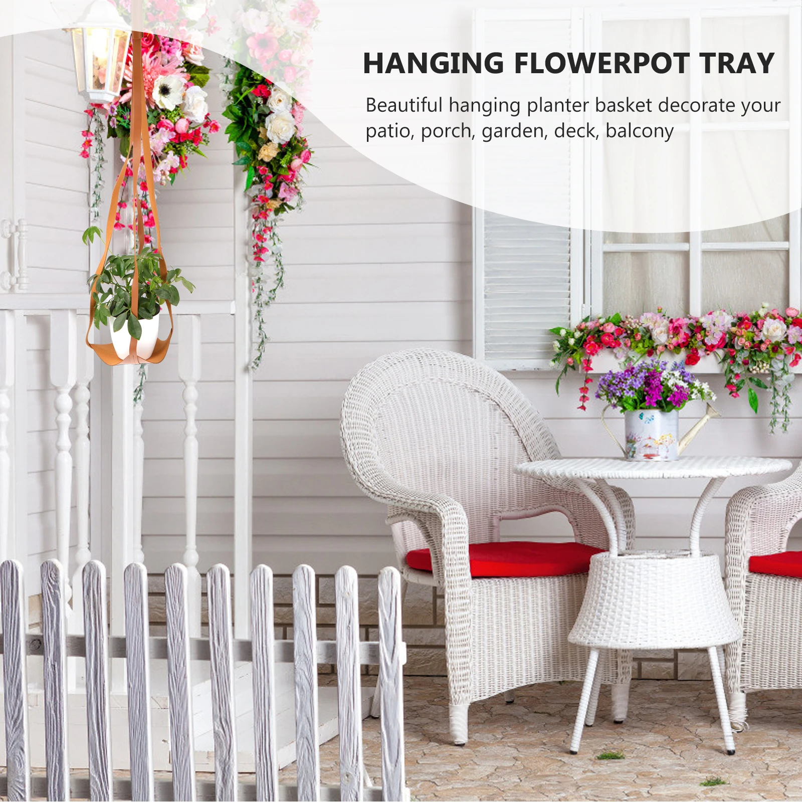 

Planter Hanger For Hanging Flowerpot Holder Safe From Pets Kids Indoor Outdoor Garden Balcony Porch Patio Decorative