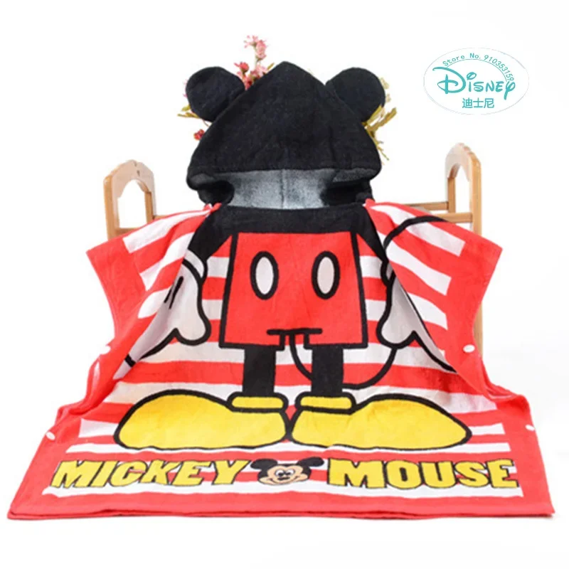 Disney Children Kids Hooded Bath Towel Cape Beach Towel Blanket BathrobeTowel Shower Mikey Minnie Mouse Car Mcqueen Boy Girl