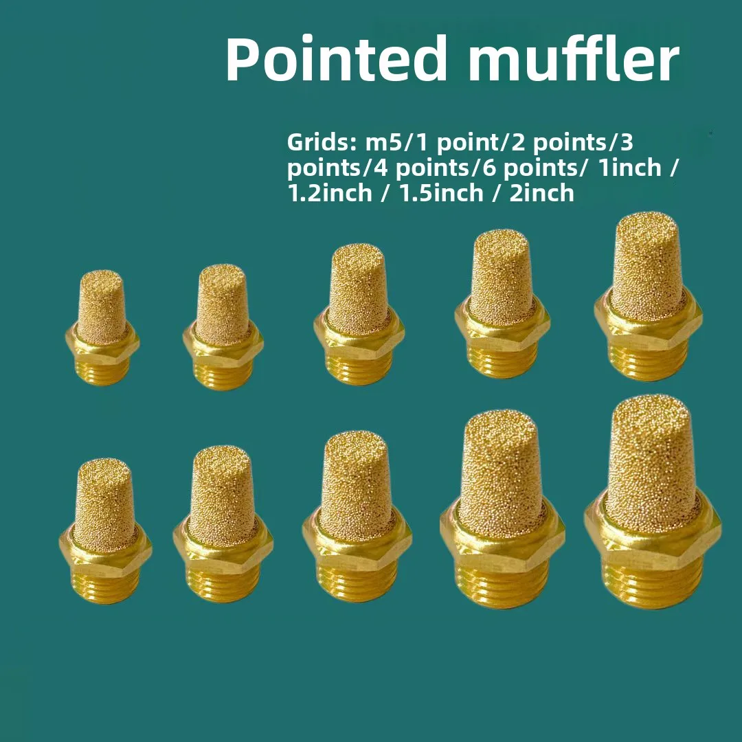 10pcs/lot Pneumatic Brass Exhaust Muffler 1/8