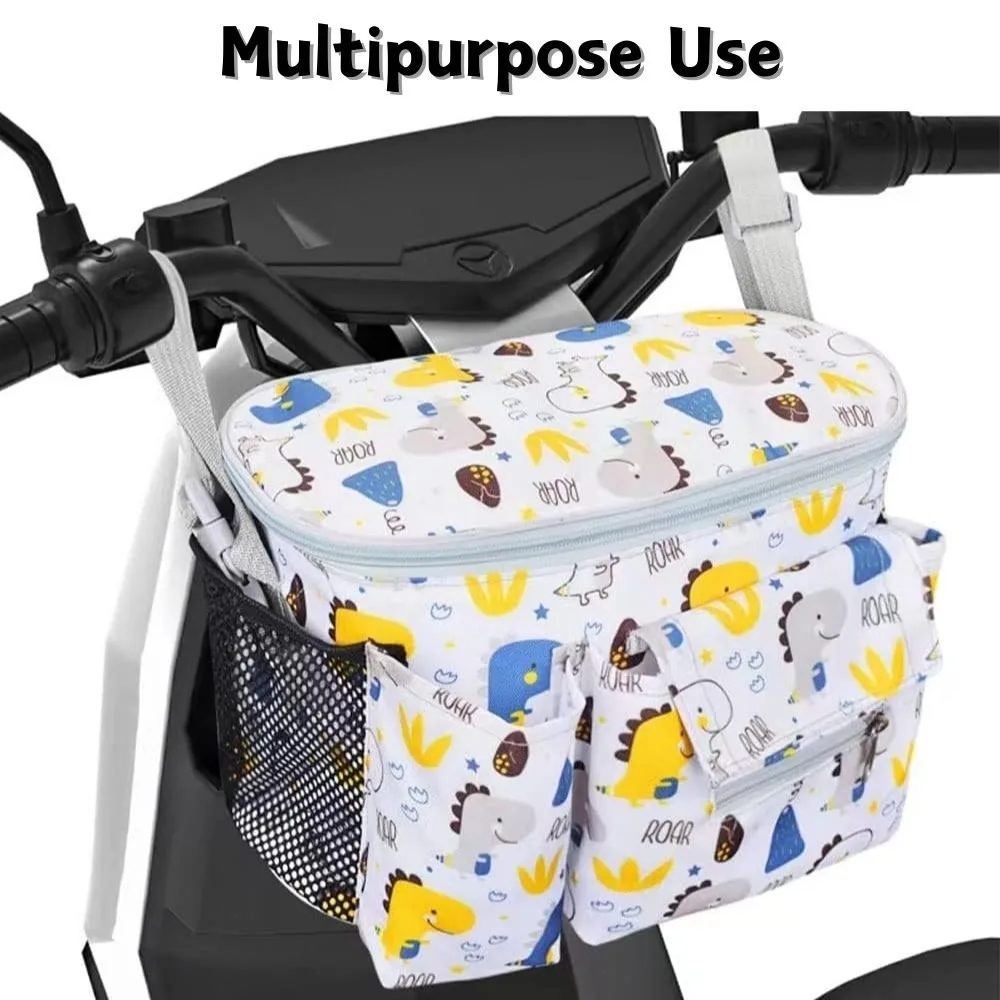 

Oxford cloth Baby Stroller Bag Large Capacity Printed Cartoon Stroller Organizer Multi-functional Pram Buggy