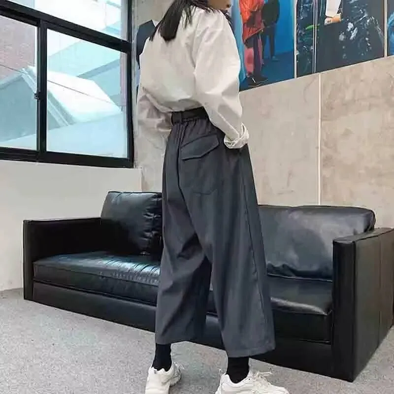 

Fashion Pants New Men's Korean Summer Wide Leg Straight Tube Simple Casual Loose Large Size Nine Minutes Pants