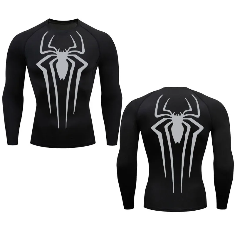 Compression Shirt Men's Running T-Shirt Long Sleeve Sun Protection Second Skin Fitness Top Quick Dry Workout Bodybuilding T-Shir