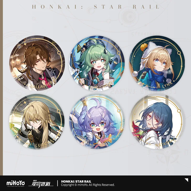 Original Honkai Star Rail Abundance Character Badge Bailu Luocha Huohuo in Stock