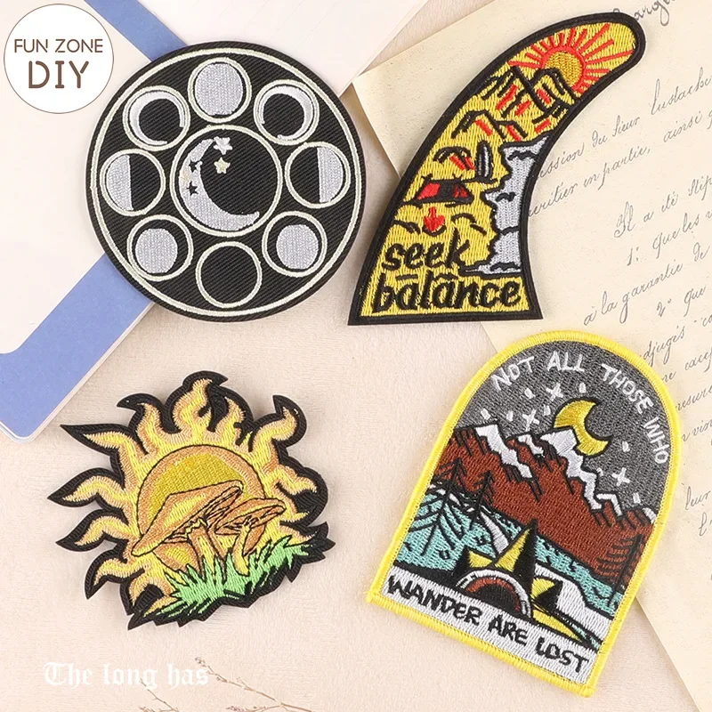 FZdiy Iron on Patch  Patches for Clothing  Embroidered Badge Shoes and Hats Bags Clothing Auxiliary Patch Cloth