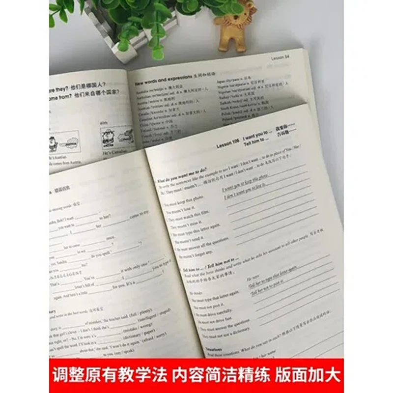 4 Books/Set New Concept English 1-4 Textbook Full Solution New Concept Textbook Self-Study of Zero Basis for Students English