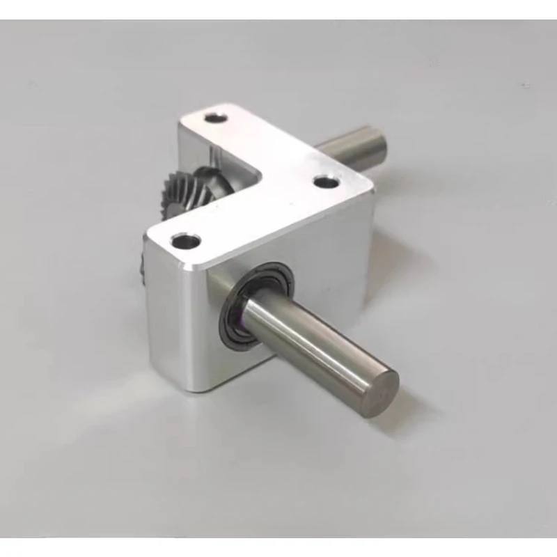 1PC Micro Spiral Bevel Gearbox 6MM/8MM/10MM Shaft 90-Degree Angle Device Model Gear Aluminum Alloy Parts