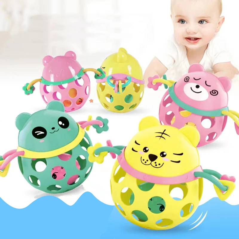 Baby teether rattles / hand grasping toys / educational early education / baby hand rattles / teether