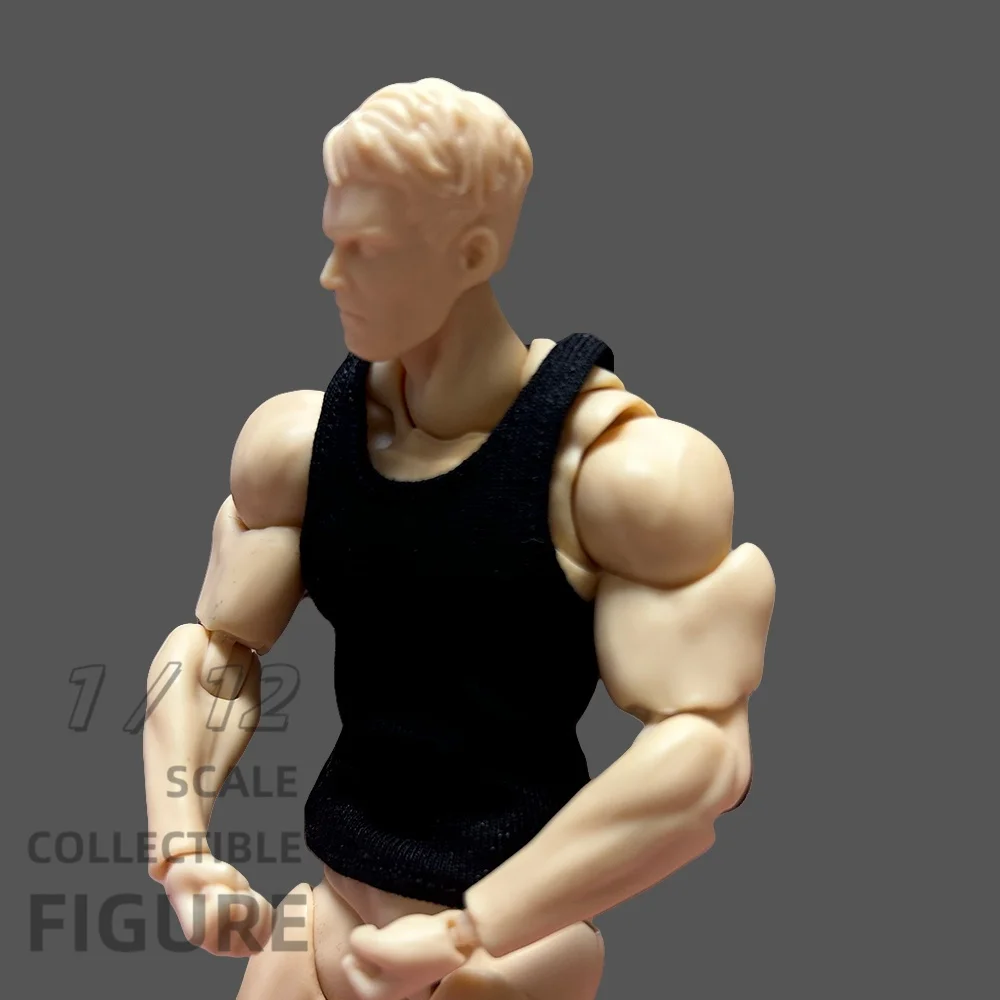 Colete fino masculino em escala 1/12, tanque esportivo para bonecos de ação de 6 polegadas 3A MEZCO