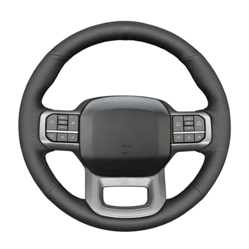 Protector para volante de coche cosido a mano, envoltura para Ford F-150 F150 2021 2022 2023 F150 Lightning 2022 2023
