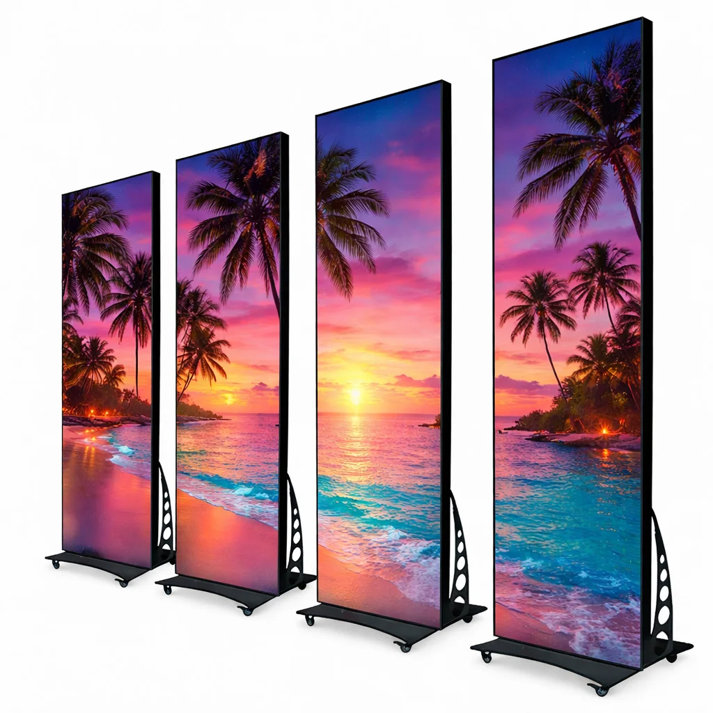 

Full Color 640x1920mm Indoor Outdoor Digital LED Poster Advertising Screen Mirror Video Panel Wifi Control LED Poster Display