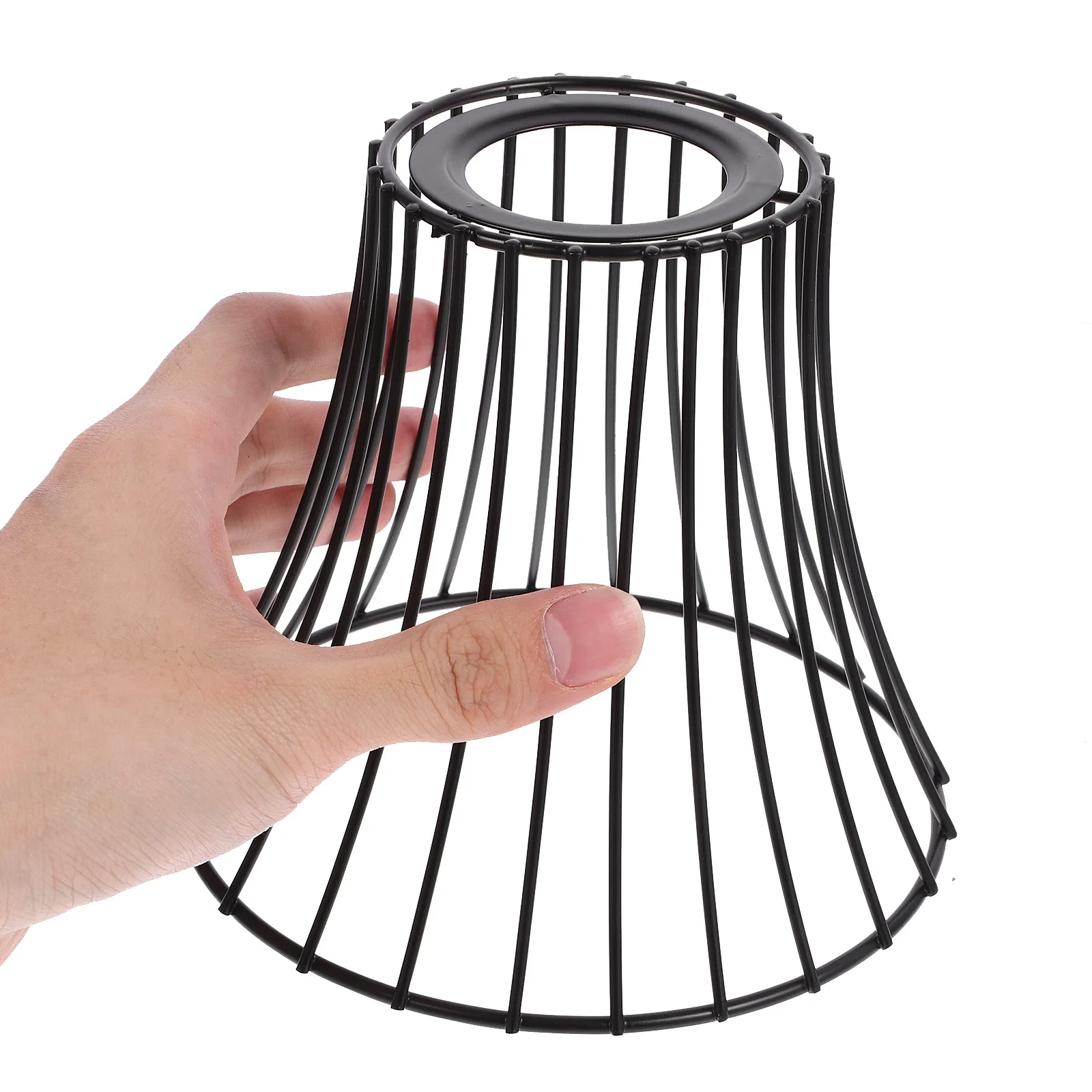 

Metal Wire Pendant Light Shade Hollow Out Replacement Lampshade Modern Hanging Lamp Cover Decorative Light Bulb Cage
