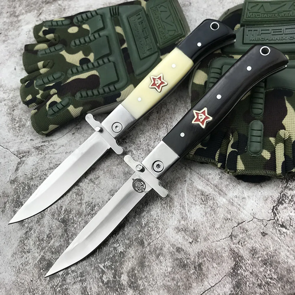 

High Hardness Hunting Knife For Men EDC Outdoor Folding Tactical Hunting Jackknife Stainless Steel Sharp Survival Camping Knives