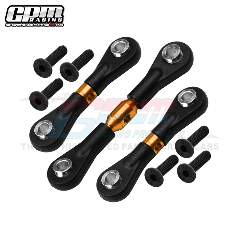 GPM Remote Control Model Car Accessories for TAMIYA TT02/TT02T Aluminum Alloy Adjustable Length Steering Rod 1Set # TT2160