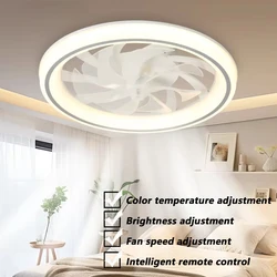 Ceiling Fan Light 6 Gear Wind Speed 3 Types Lighting Bottom Noise Silent Bedroom Decorative Ventilation Light Quiet LED Fan Ligh