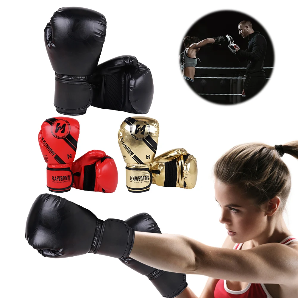 Boxing Gloves Boxing Training Gloves Breathable Training Sparring Gloves PU Leather Adjustable Punch Mitts for Kids Adults