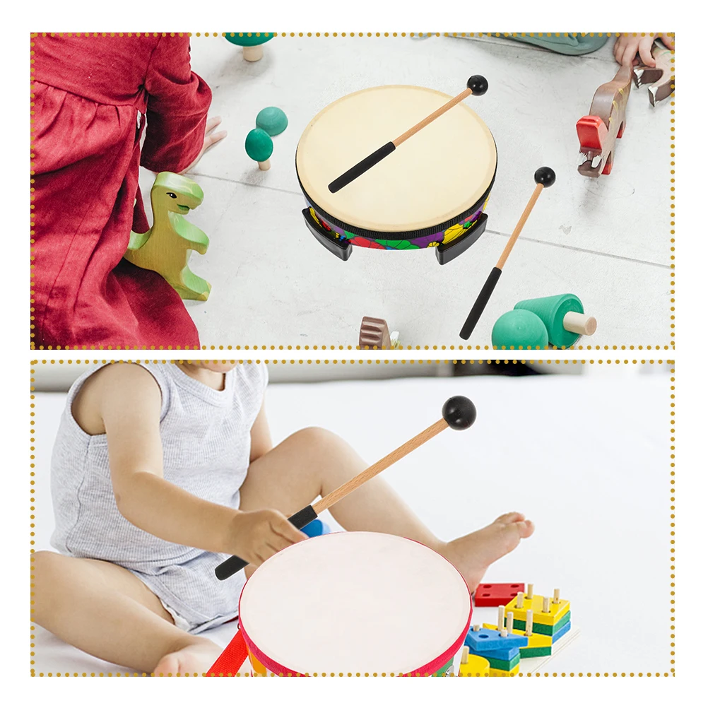 

2 Pairs Tongue Mallet Marimba Mallets Drum Sticks Wooden Rubber Drum Stick Practice Musical Instrument Accessories