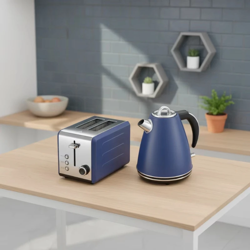 

2-Piece smart home appliance portable cordless electric kettle 1.7L stainless steel automatic power-off teapot