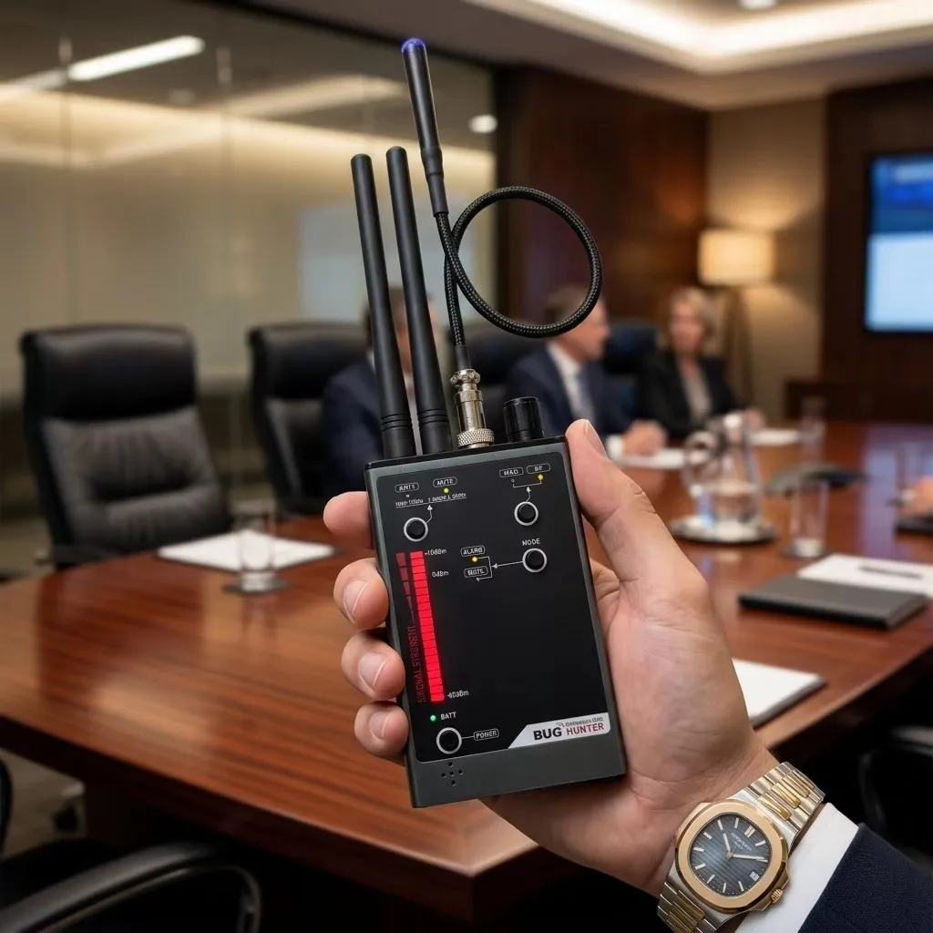 VS80 Bug Hunter AI TSCM 1MHz‑12GHz Wide Frequency RF Detector Anti‑Spy Hidden Camera WiFi Bluetooth GSM 5G 2.4G 5.8G Detection