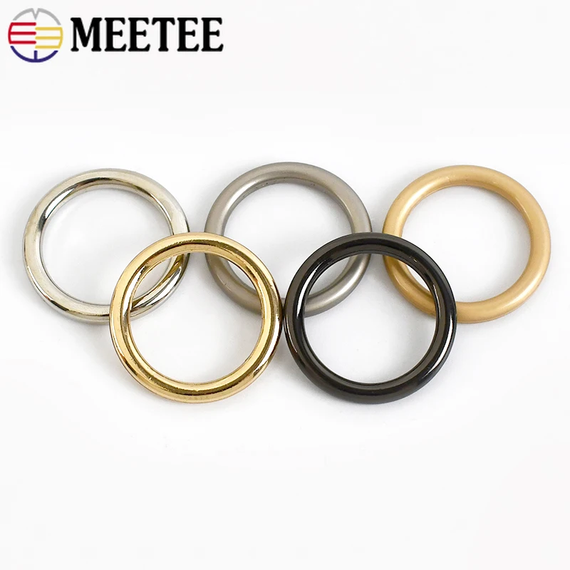 10Pcs 10-70mm Metal O Rings Buckles Circle Connection Hook DIY Bag Strap Ring Buckle Belt Dog Collar Decoration Accessories