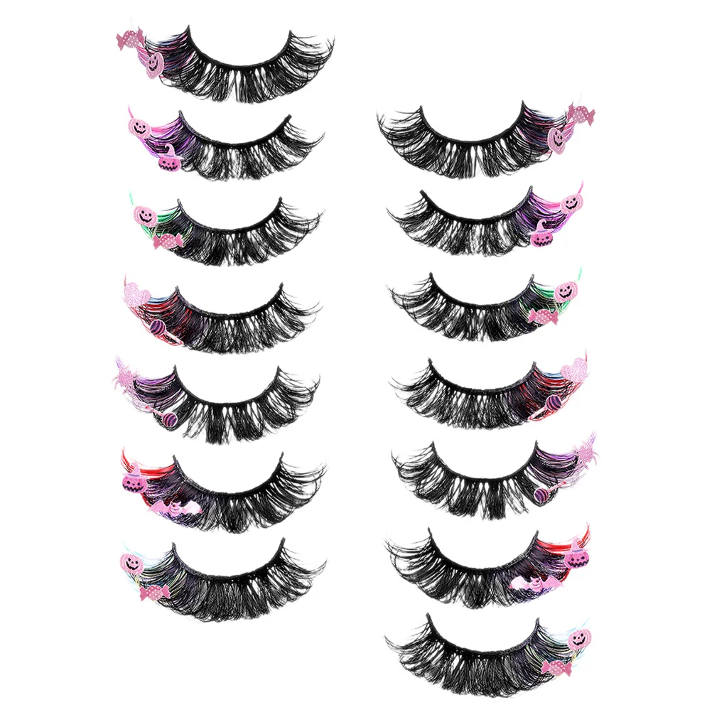 

False Eyelashes Thick Curl Extensions For Lash Clusters With Color Women Party Wedding Makeup Cosplay Lash Clusters