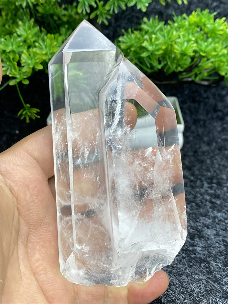 Natural Quartz White Crystal Cluster Obelisk Reiki Healing Gemstone Wand Decorative Charm Supplies Home Decor Meditation Chakra