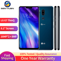 LG G7 ThinQ G710N G710VM LTE Original Unlocked Mobile phone Octa Core 2*16MP Camera 6.1\