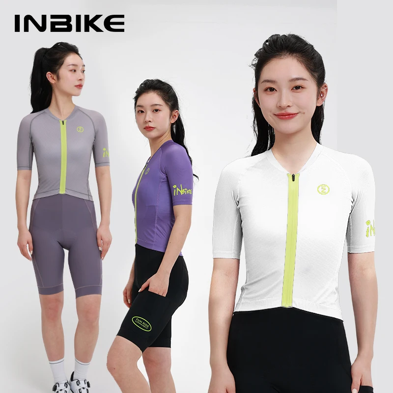 

INBIKE Cycling Jerseys Women's Bike Short Sleeve Summer Road Mountain Bike Clothes Quick-drying Breathable Top Bike Clothing