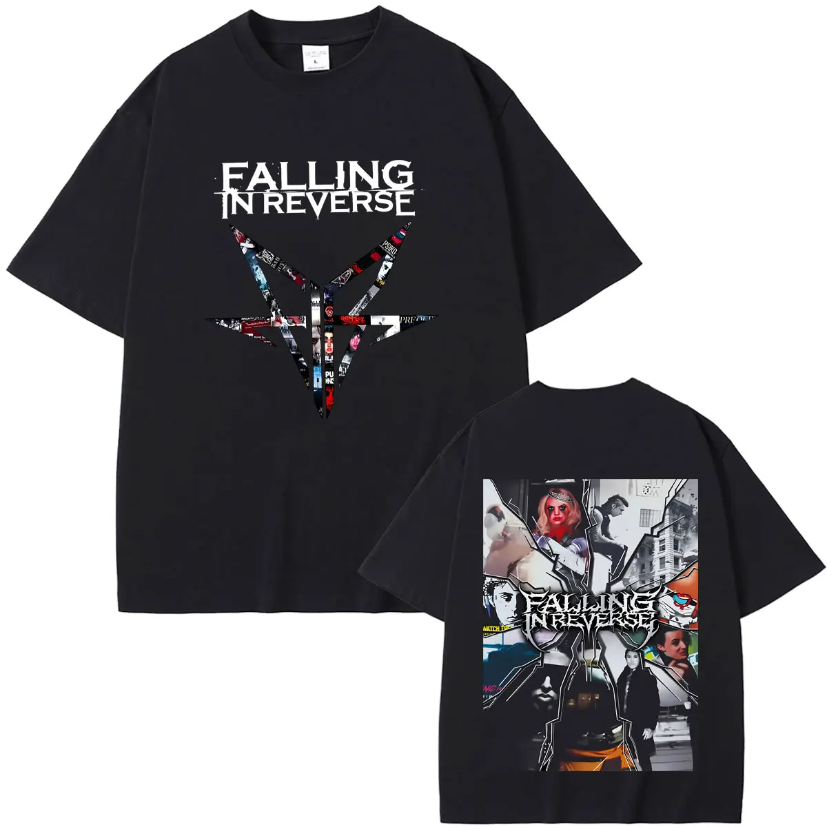 Rock Band Falling in Reverse Music Album Cover Graphic T Shirts Men Women Retro Gothic Punk T-shirt Unisex Soft Cotton Tshirt
