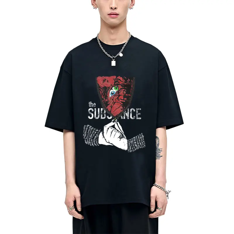 

Horror Movie The Substance Graphic T-shirt Male Fashion Streetwear Men Women Clothing Casual Oversized Crewneck T Shirts Tops